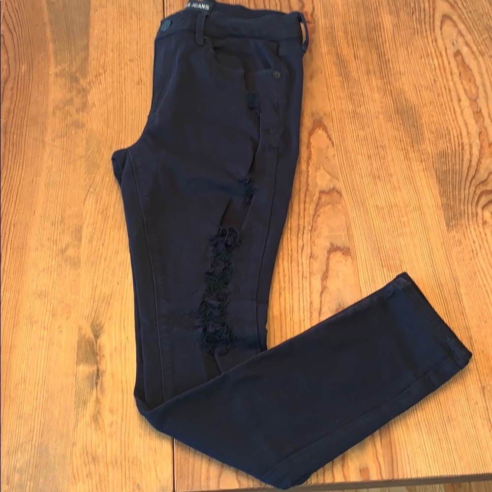 Express Distressed Black Jeans